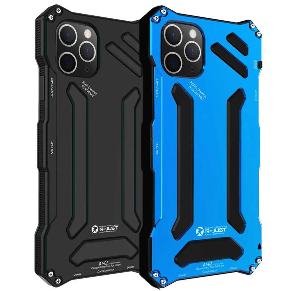 Для iphone 11 pro max чехол Роскошный Алюминиевый сплав сверхмощный противоударный чехол для iphone sr xs max задняя крышка силиконовый металлический чехол