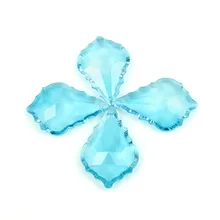 76 мм Разноцветные кристаллы стеклянная подвеска клен лист подвески для Вертикальная Гирлянда DIY подвесные Подвески