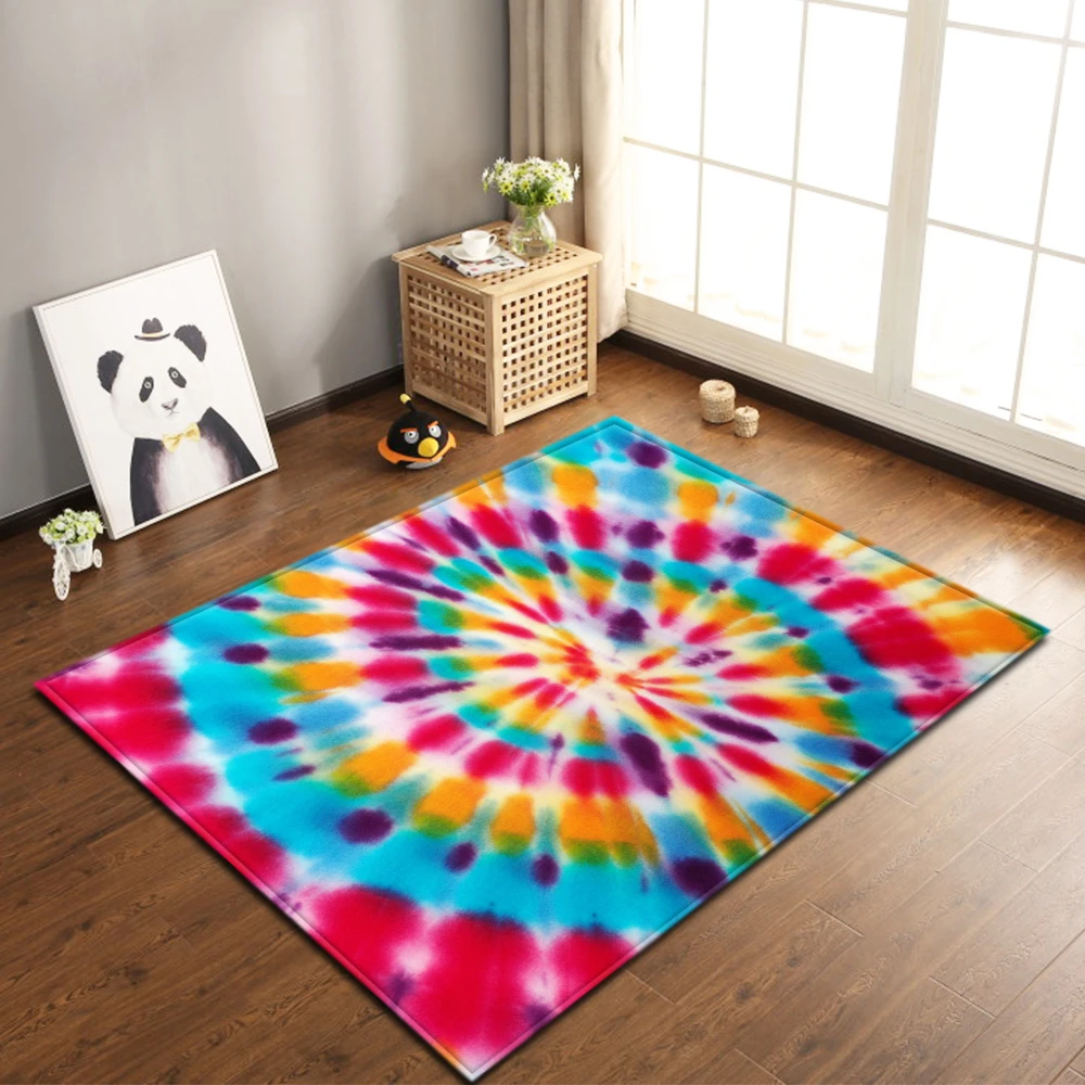 Fashion Tie Dye Printed Colorful Sofa Area Rug Corridor Kitchen Bedside Rugs Bedroom Decor Floor Mat Carpets For Living Room Carpet Aliexpress