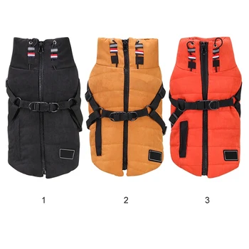 

Pet Clothes Warm Dog Cotton Vest With Trappable Chest Strap Dogs Clothes For Small Large Dog Coat Chihuahua French Bulldog
