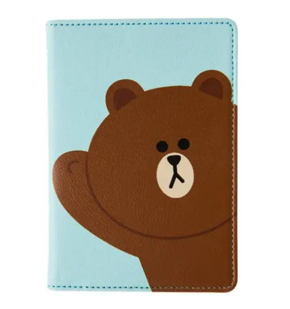 light blue Manglad PU мультяшный держатель для карт, студенческие милые Чехлы для ID карт, ультратонкий кошелек для паспорта, бизнес-держатель для карт, защита - Цвет: light blue