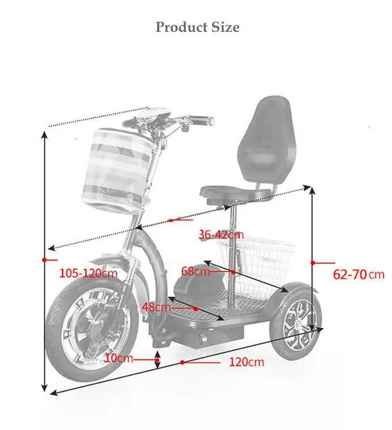 Daibot Mini Electric Tricycle Scooter Electric Scooters Removable BatteryBasket 16 Inch 48V 500W Electric Scooter Adults Kids (13)
