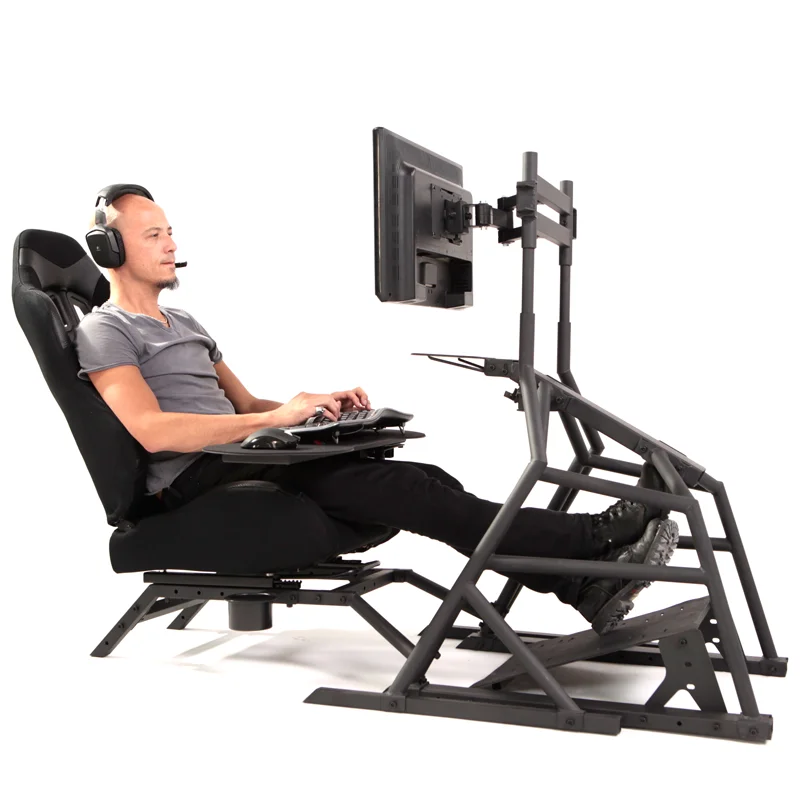  Ergonomics multifunctional computer table flight / racing game seat steering wheel bracket
