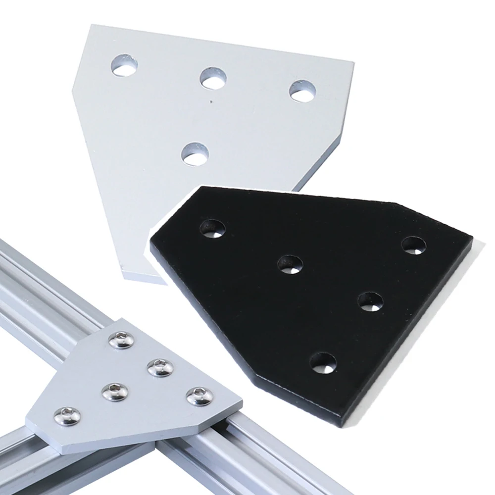 

8pcs 5 Hole 90 Degree Joint Board Plate Corner Angle Bracket Connection Joint Strip for 2020 Aluminum Profile 3D Printer Frame