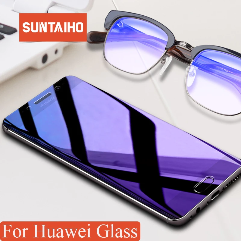 

Suntaiho 5D Tempered Glass for Huawei P20 lite pro Huawei P9 P10 plus Nova 3E Anti Blue Light Glass film Protective Glass