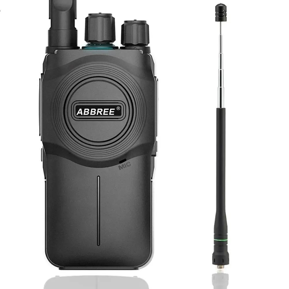 add anternna ABBREE AR-U1 рация Портативная радиостанция 5 Вт UHF 400-470 МГц рация трансивер 10 км дальний портативный двухстороннее радио - Цвет: add anternna