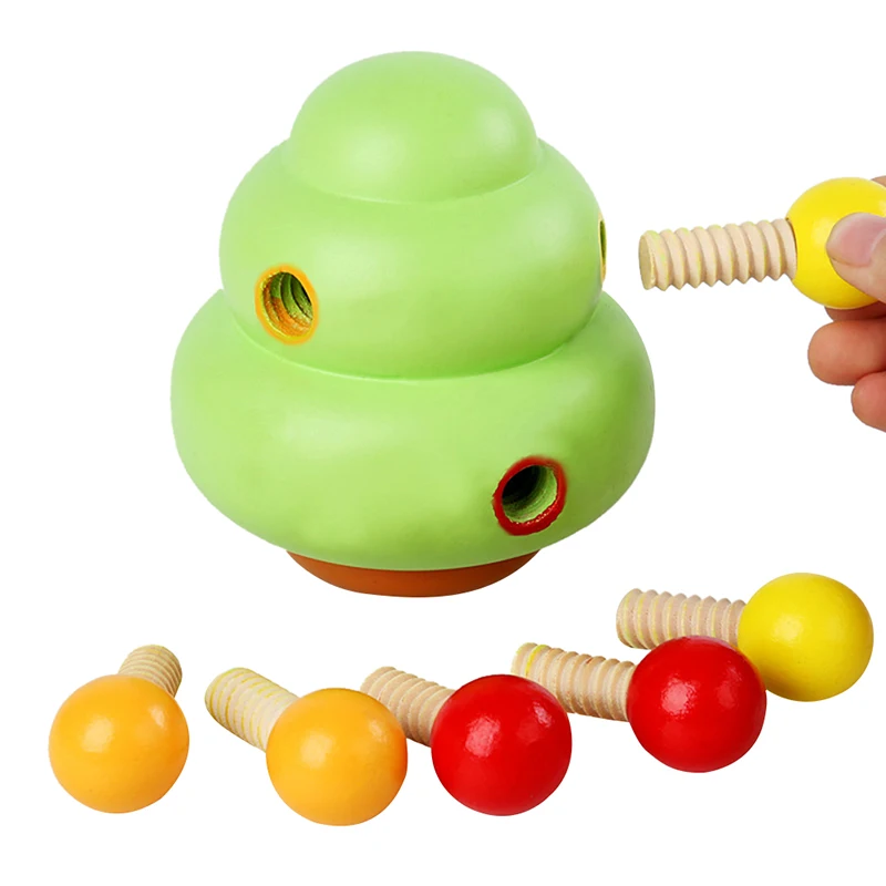 

Baby Wooden Screw Sorting Tree Preschool Puzzle Game Children Learning Educational Color Match Toys for Kids