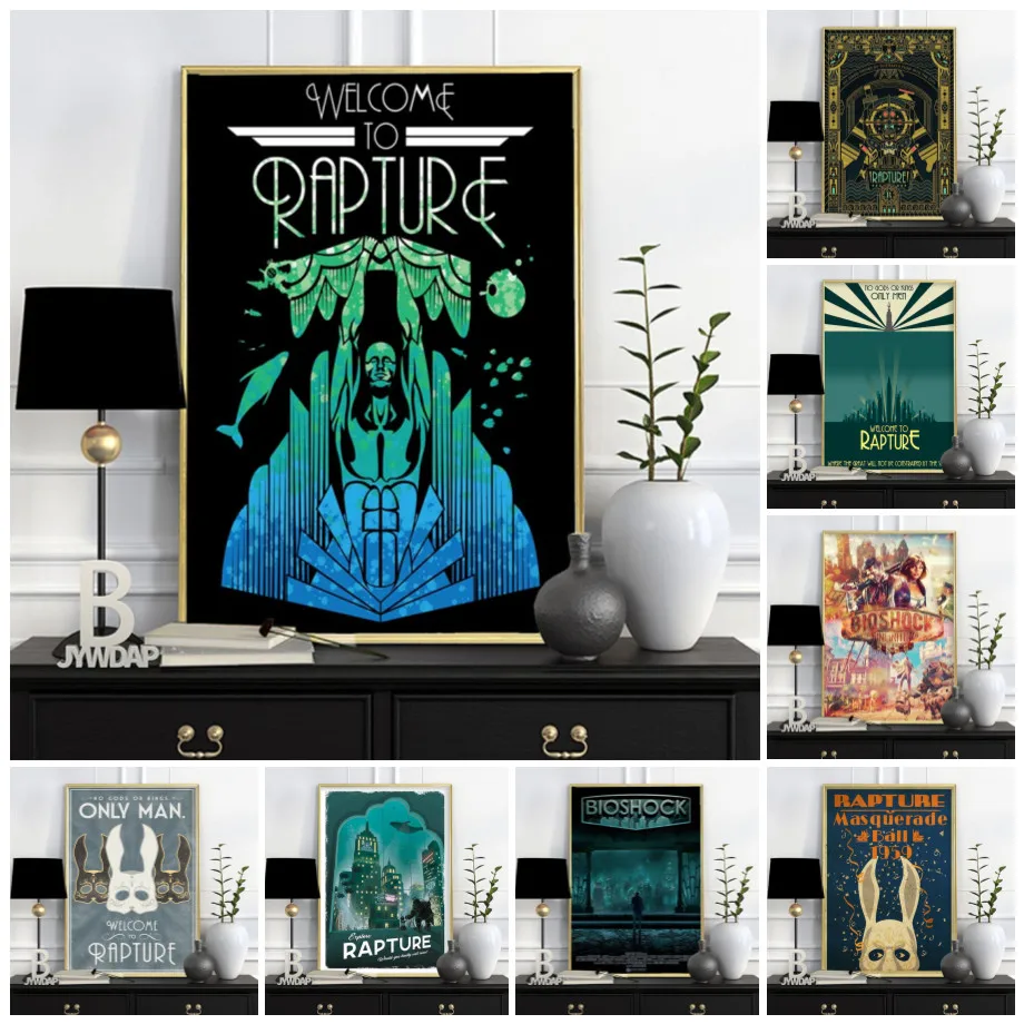 Bioshock Rapture Video Game Posters And Prints Canvas Painting