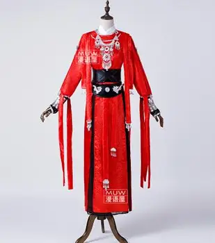 

Hua Cheng Red Male Cosplay Hanfu Xie Lian Costume for Anime Heaven Official's Blessing Tian Guan Ci Fu