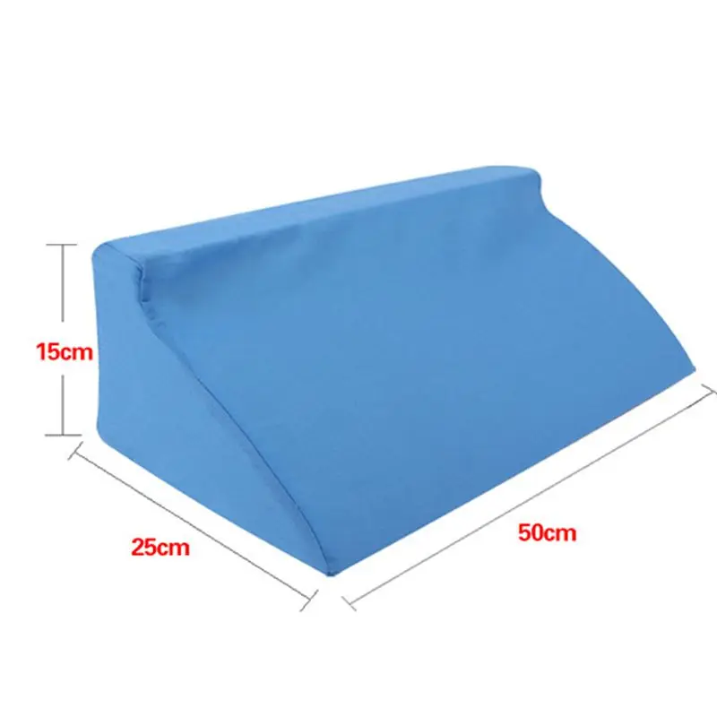 Sleeping Bed Wedge Pillow Leg Elevation Back Lumbar Support Cushions Knee Support Wedge Back lumbar support cushions - Цвет: Синий