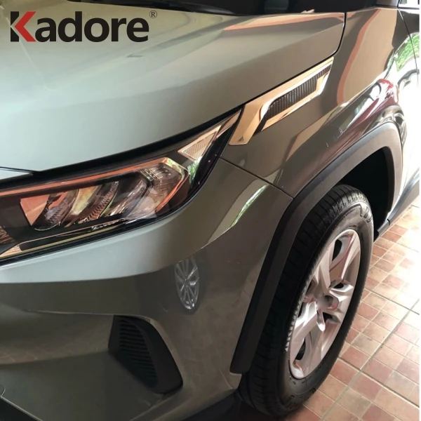 Для Toyota RAV4 RAV 4 Хром Авто Передняя фара Крышка лампы Отделка фары бровей стильные полоски на авто