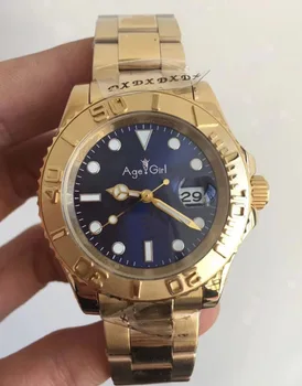 

Classic New Men Automatic Mechanical GMT Watches Stainless Steel Sapphire Glass Watch Silver Gold Blue White AAA+ quality