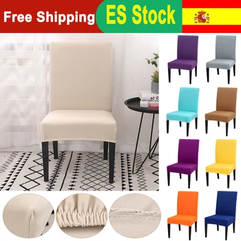 

1/2/4/6pcs Solid Color Chair Cover Spandex Stretch Elastic Slipcovers Chair Covers For Kitchen Dining Room Wedding Banquet Hotel