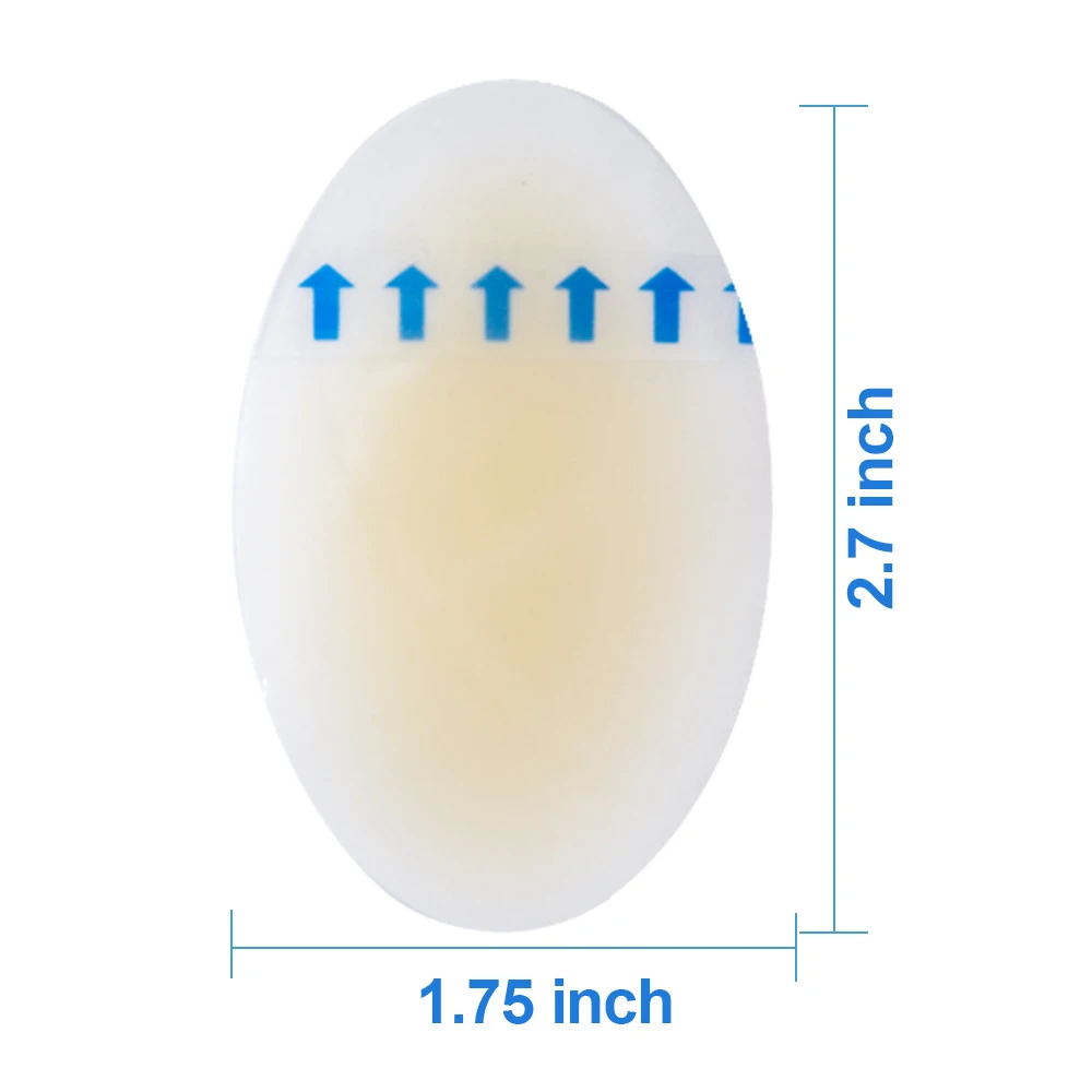 1 пара овальной формы Форма гелевые подушечки на блистер 44x69 мм Предупреждение гидрозатвор липкий пластырь для ног и защита кожи D1407