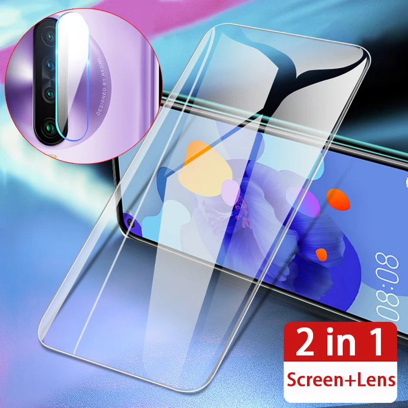 

2 in 1 screen camera lens tempered glass on for Xiaomi Redmi K30 K20 Note 8T 8 Pro 7 7A 8A Note8 Note8t Note8pro K 30 protector