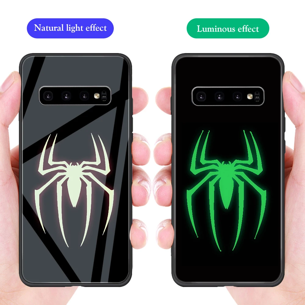 Стеклянный чехол для Samsung Galaxy S10 S10e S9 S8 S7 Note 10 9 8 A30 A40 A50 A70 A6 A7 A8 A9 J4 J6 J7 Plus 2018 Prime Cover Marvel
