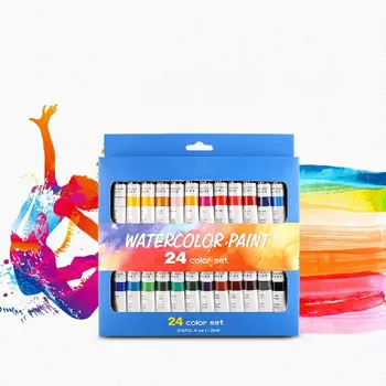 

12ml 24 Colors Professional Paint Tubes Drawing Painting Watercolor Pigment Set Art Supplies