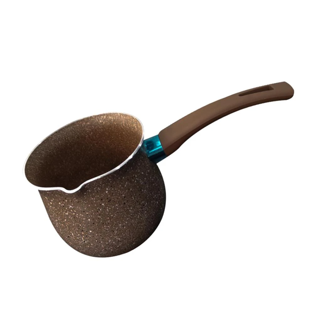 Mini Single Handle Anti-scalding Ceramic Coffee Pot Non-stick Coating Milk Pan