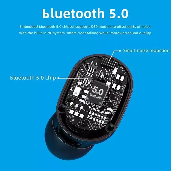 Bluetooth наушники HiFi сабвуфер с сенсорным управлением 3-4h 1h 20-2kHz наушники с зарядкой 280 mAh, 3,7 V чехол 16 10m