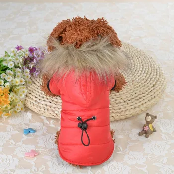 

Dogs Clothes Winter Warm Wear Jacket Costume Chihuahua Coats Yorkshire For Pets Clothes With Caps Dog Accessories