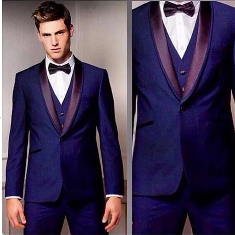 6-1 Fashionable men`s suit custom men`s groom gap lapel groom dress gown man wedding suit suit (shirt + shorts + vest)