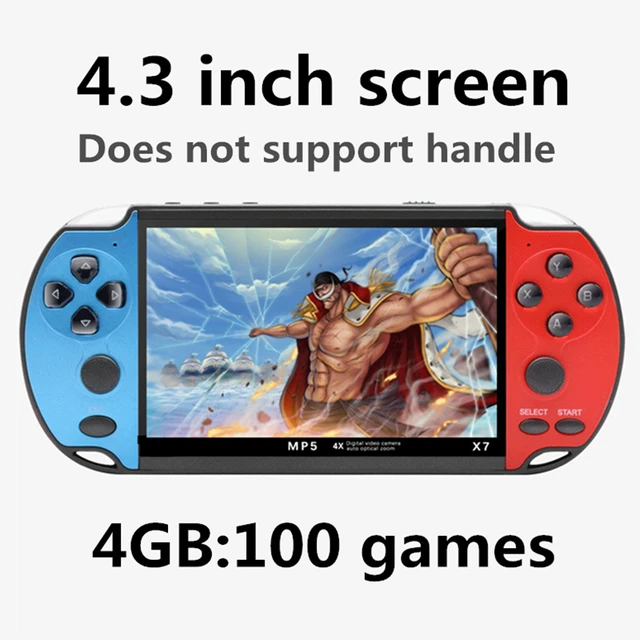 CZT 6.5-inch Colorful wireless double player game console built-in 9100 games  arcade/neogeo/gbc/snes/fc/md multi-emulator mp4 4.3 Single 4GB