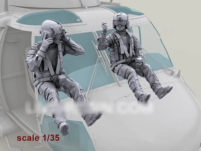 1/35 Resin Model Figure GK，Modern military theme (9PCS/set,There are no planes) Unassembled and unpainted kit 5