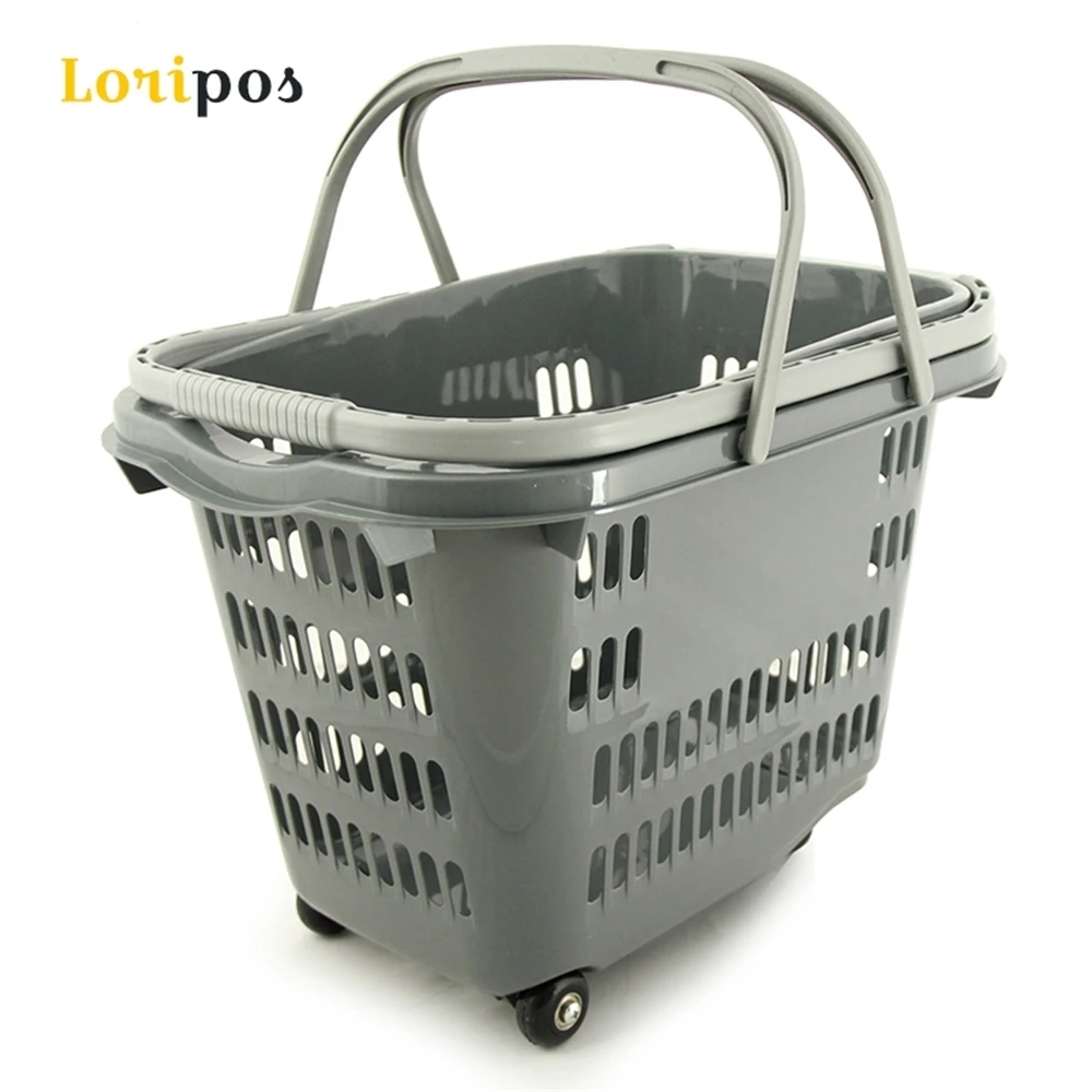 Cesta de la compra ruedas, cesta de plástico para supermercado, centro comercial|basket wheels|shopping basketplastic shopping - AliExpress
