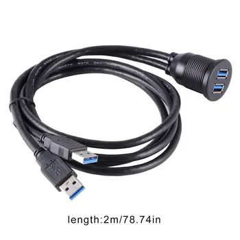 

2 USB3.0 Ports MALE TO 2 FEMALE Extension cable Car Dash Panel Flush Mount Dual Usb 3.0 Male To Female Extension Cable Ma953