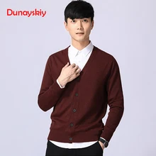 Хлопковый свитер, мужской кардиган с длинным рукавом, мужские свитера с v-образным вырезом, свободный Однотонный свитер на пуговицах, вязанная Повседневная стильная одежда, свитер