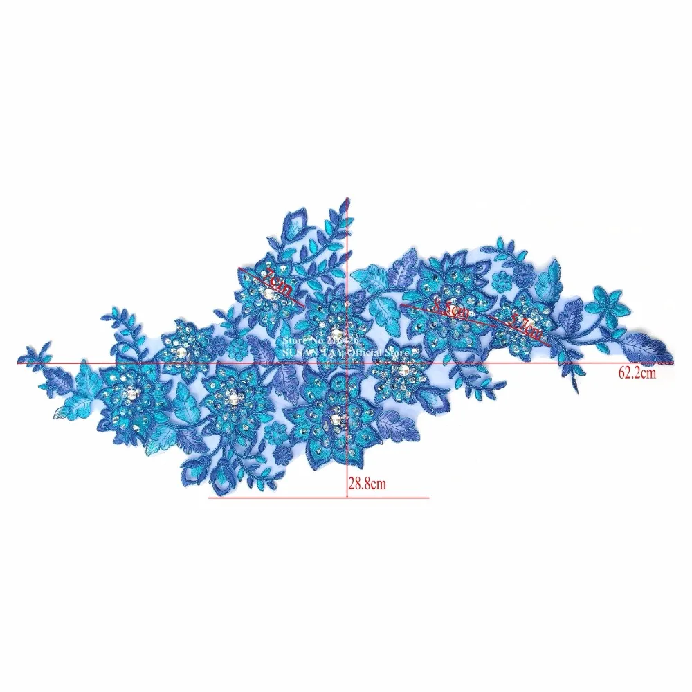 1 шт., ручная работа, 7 цветов(черный, красный, фиолетовый, сине-голубой, золотой+), расшитые блестками, с объемной цветочной вышивкой, кружевной аппликацией, воротником и вырезом, BNC107