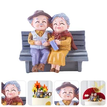 

1pc Grandpa and Grandma Shaped Decor Unique Cake Ornament Cake Mini Adornment
