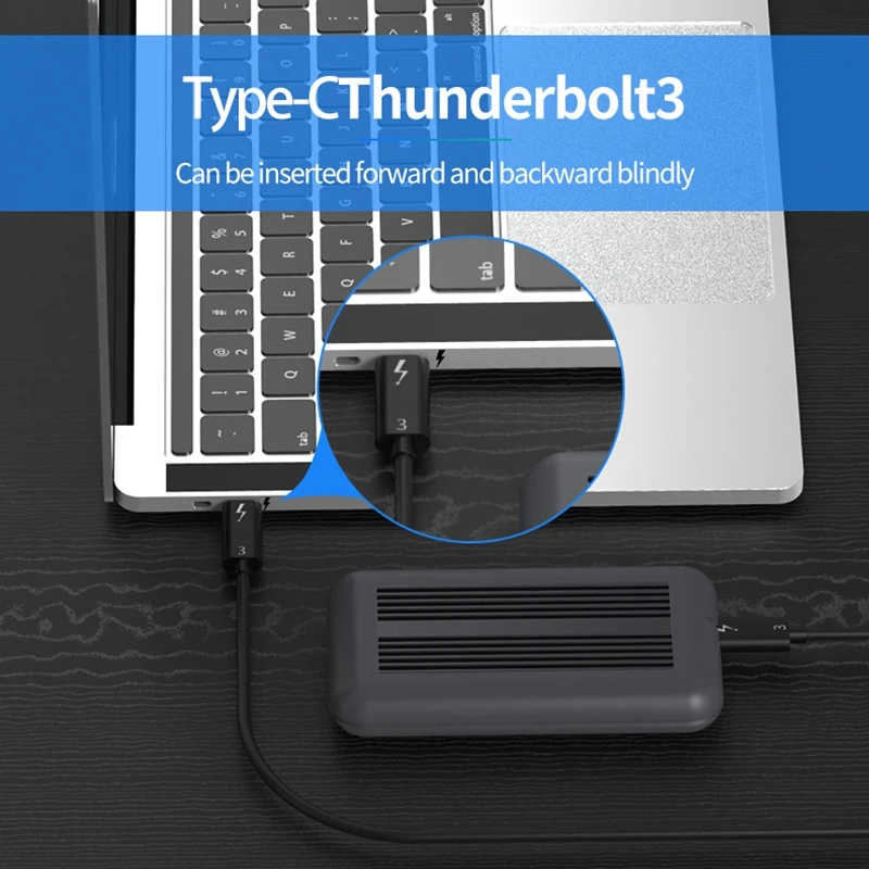 Thunderbolt 3 M.2 NVME корпус ssd-бокс NVME к TYPE-C Алюминиевый USB 3,1 40 Гбит/с M.2 диск PCIe SSD чехол