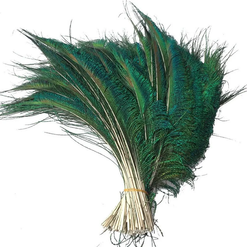

100Pcs Natural Peacock Feathers for Crafts 30-35cm/12-14" Wedding Feathers Decoration Feathers for Jewelry Making Plumas Plume