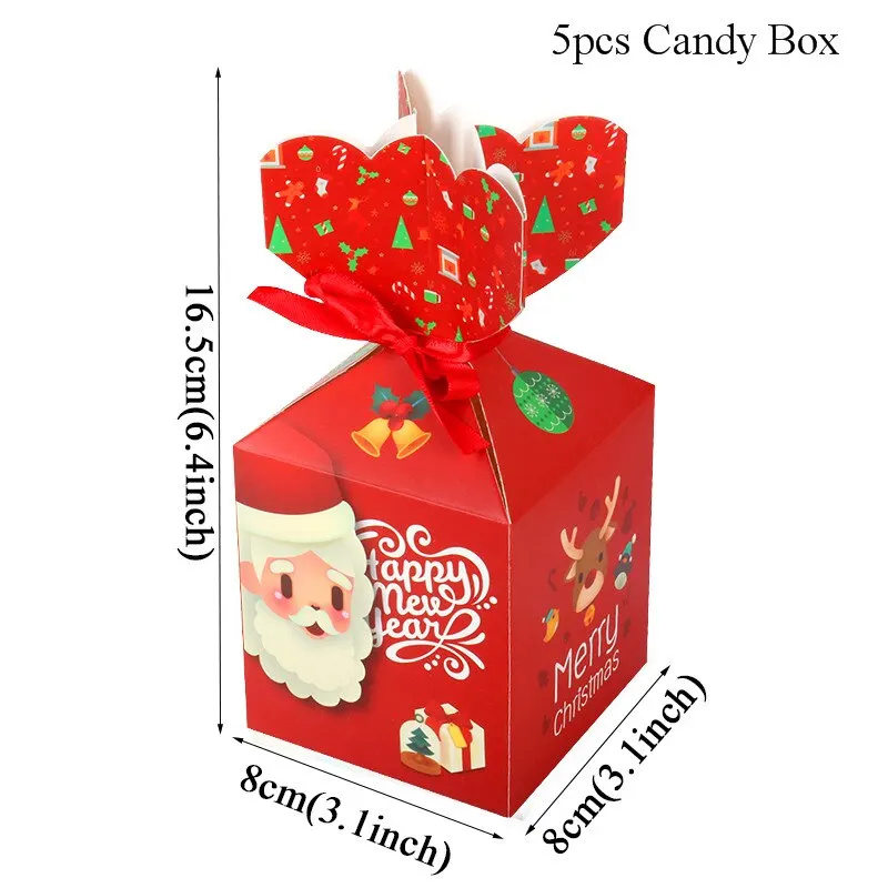 5pcs candy box F Рождественские украшения для дома, рождественская елка,, украшения, Navidad Noel, Рождественское украшение, новогодний, подарок, Kerst decoratie - Цвет: 5pcs candy box F