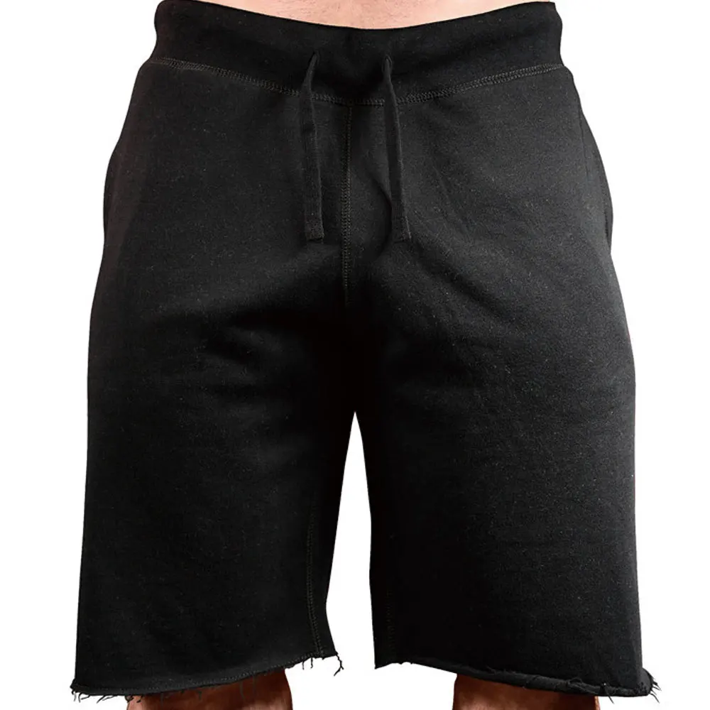 Новые мужские шорты XXL однотонные повседневные необработанные спортивные тренировочные брюки с пятью точками с простыми штанами Горячее предложение