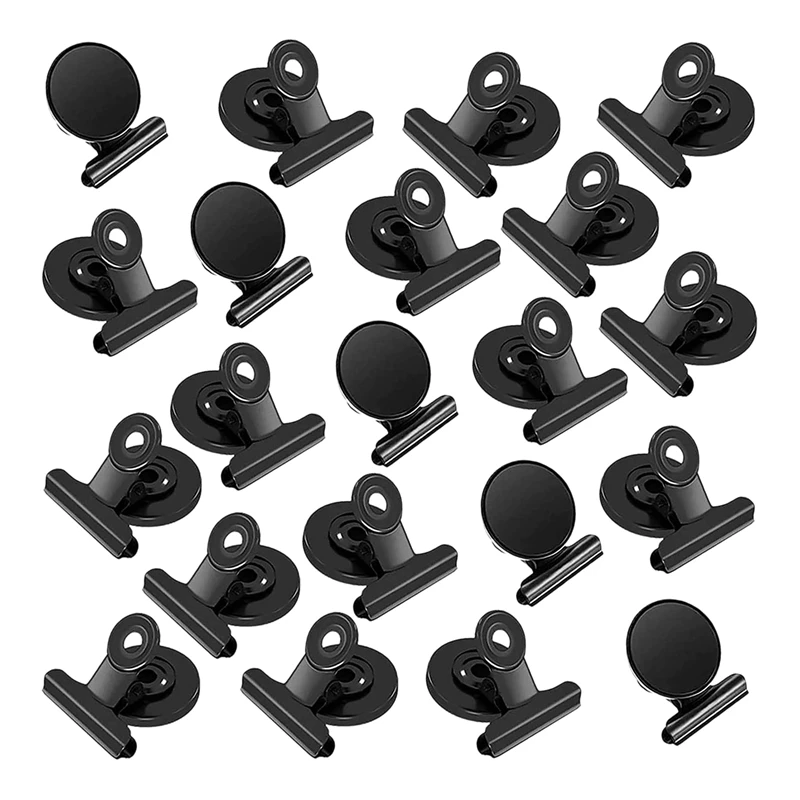 20Pcs Fridge Magnetic Clips Scratch-Free Refrigerator Magnet Binder Paper Clamps Whiteboard Magnets | Канцтовары для офиса и