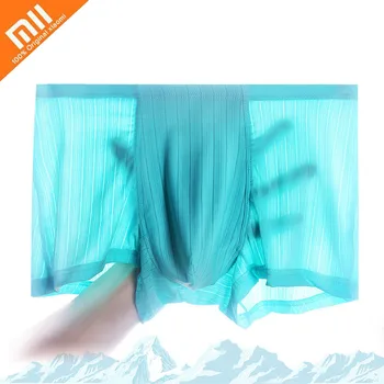

Xiaomi 3pcs Ice Silk Thin Panties Men Antibacterial Comfortable Breathable Moisture Absorption Boxer Underwear Shorts Underpants
