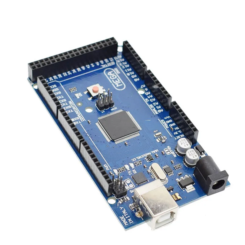 Плата 5 шт./лот Mega 2560 R3 с USB кабелем для Arduino MEGA2560 MEGA ATmega2560 16AU CH340G AVR макетная