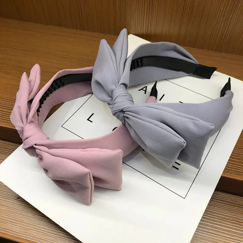 Chiffon Wide-brimmed Headband Knuckle Middle Bow Knotted Hairbands Bezel Turban Women Girls Hair Accessories Hair Hoop Headwear new arrival multicolored stone hair knotted hair band for women headbands hairbands headwear handmade hoop