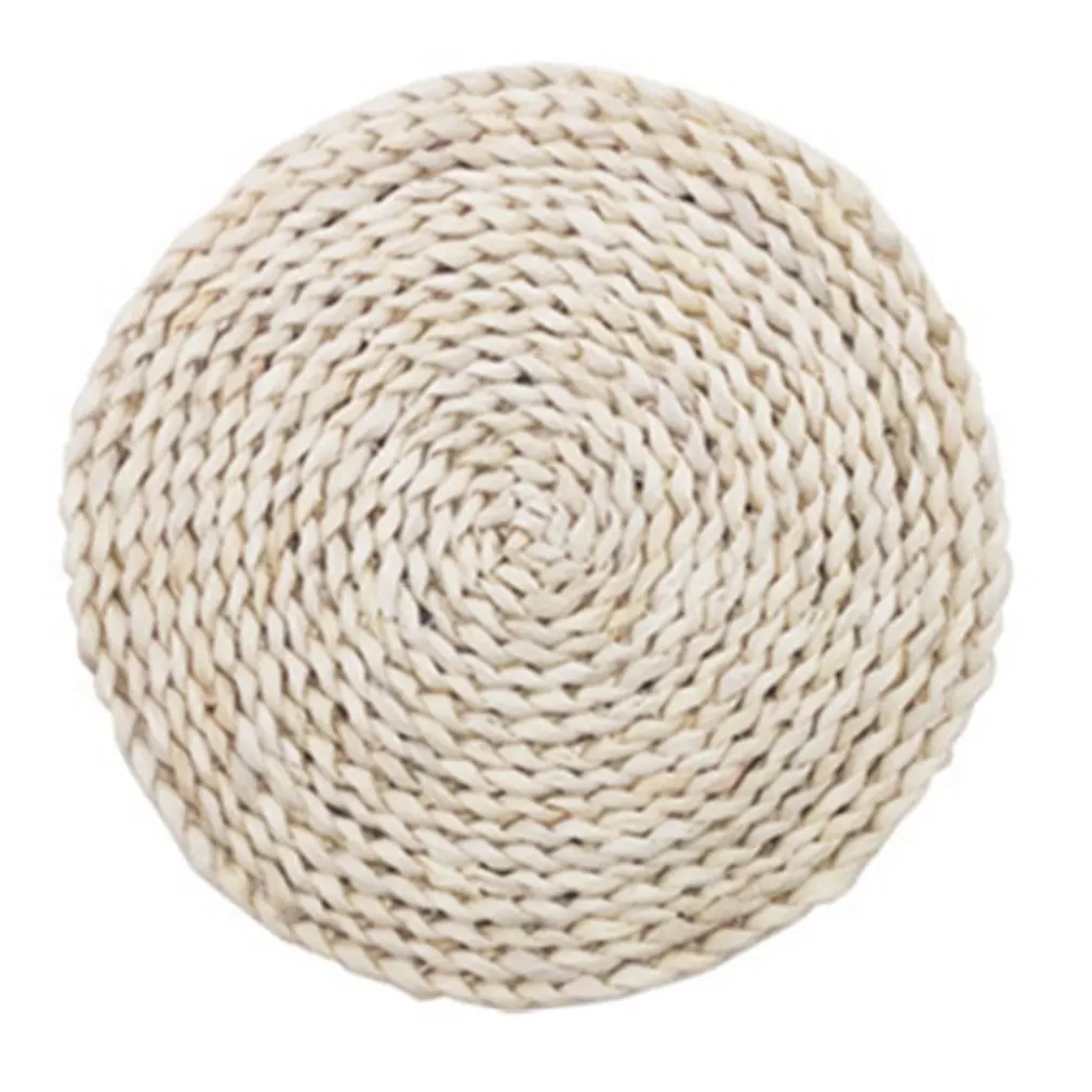 

Dining Table Mat Corn Woven Heat Insulation Pot Holder Round Coasters Coffee Drink Tea Cup Table Placemats 1pcs