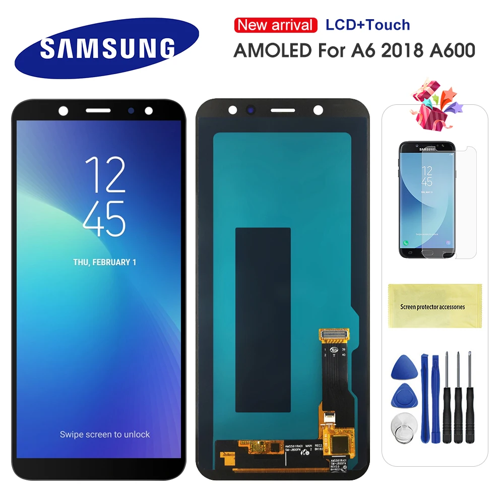

Super AMOLED A6 LCD For Samsung Galaxy A6 2018 A600 A600F A600FN LCD Display Touch Screen Digitizer Assembly For A6 LCD Screen