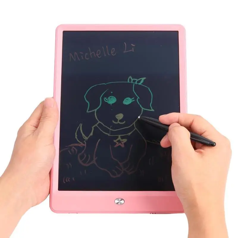 10 дюймовый розовый ЖК-планшет цифровой планшет для рисования для детей ручная роспись бортовой Портативный электронный Графика доска с замком, снегоступы, ремешок