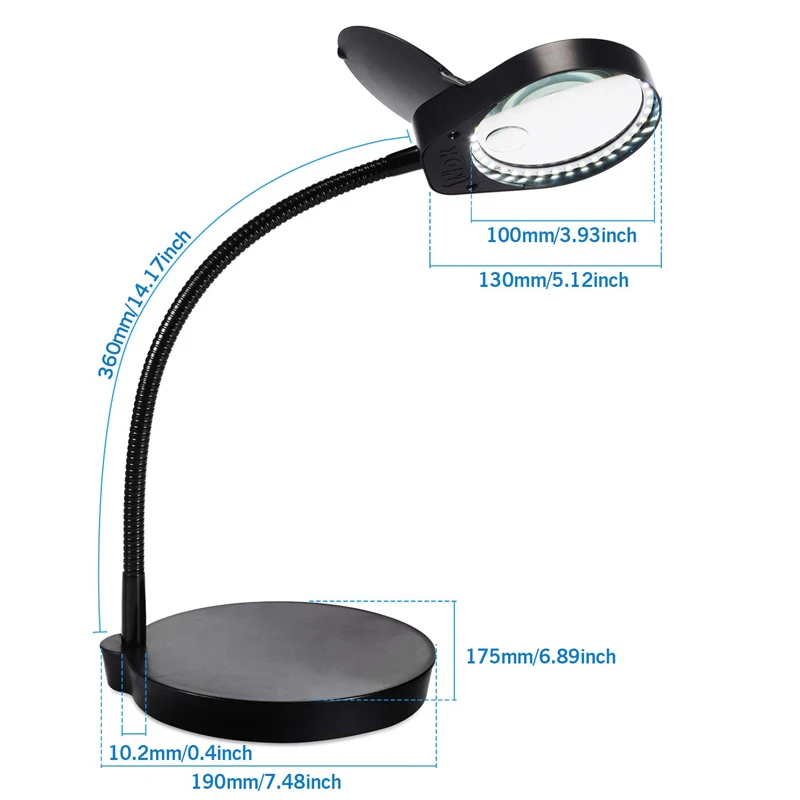 gooseneck magnifying lamp