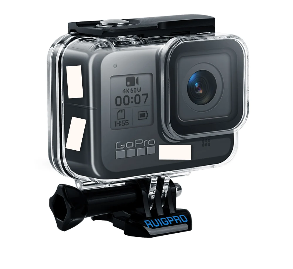 Для Gopro набор аксессуаров для go pro hero 8 черный комплект водонепроницаемый корпус чехол из закаленной пленки красный фильтр рамка Силиконовый протектор