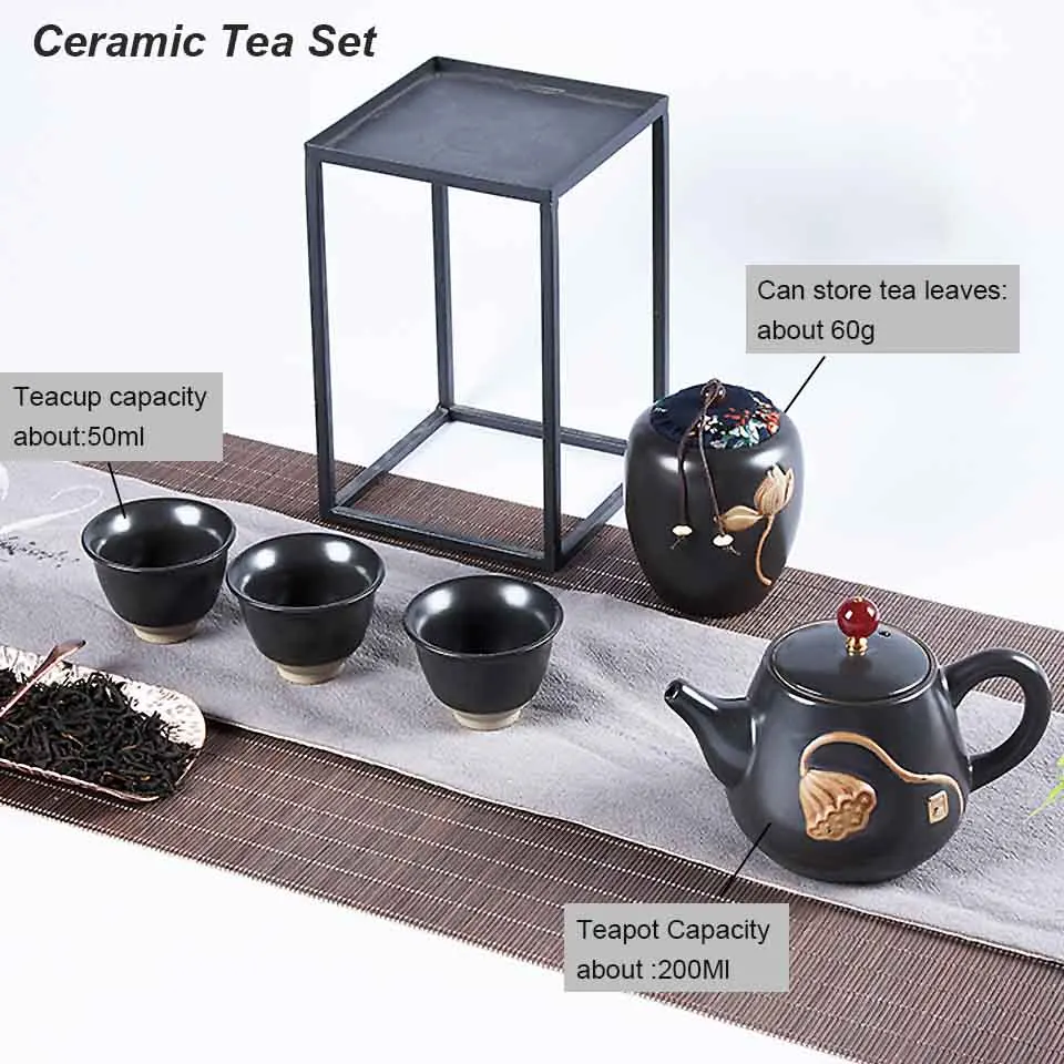 BORREY китайские керамические наборы чайников Путешествия Чайный набор кунг-фу фарфоровый чайник чашка набор с керамическая чашка хранение чая ящик для банки