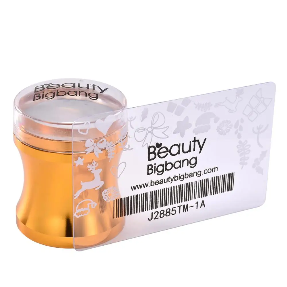 3A BeautyBigBang 1 набор металлический штамп для дизайна ногтей с пластиковым скребком прозрачные силиконовые трафареты для ногтей - Цвет: 3A