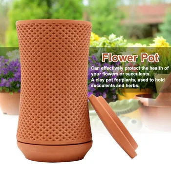 

Garden Plant Succulent Crafts Ceramic Flower Pot Automatic Water Suction DIY Patio With Drainage Hole Home Decor Balcony