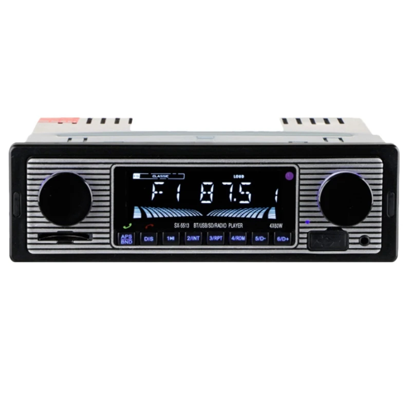 Классический автомобильный радиоприемник Bluetooth плеер AUX стерео аудио mp3-плеер с