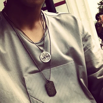 

Mcllroy 316L Stainless Steel Dog Tag Necklace & Pendant Bank Simple With 70cm Chain Necklaces 1314 Style Couple Necklaces